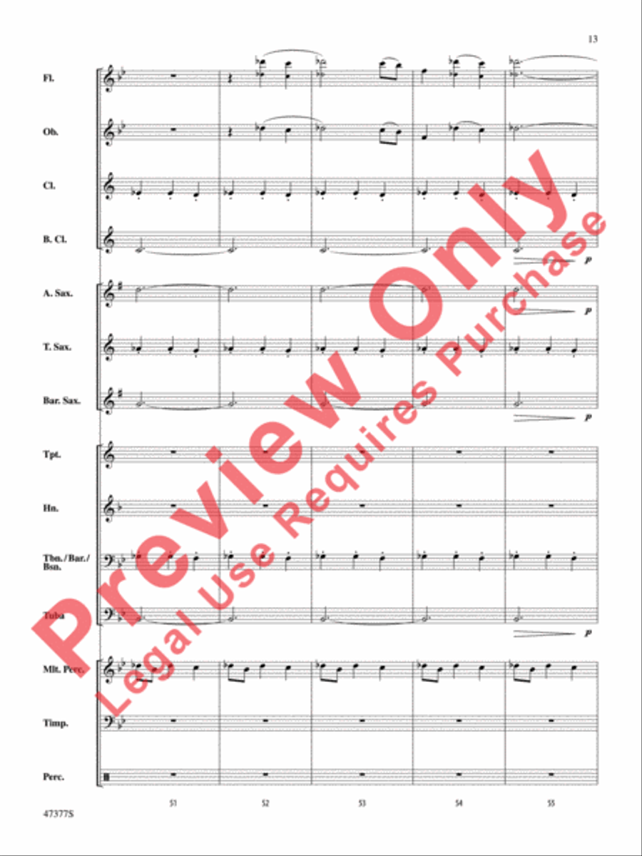 Salamander Eyes Salamander Eyes Concert Band scores gallery preview page 14