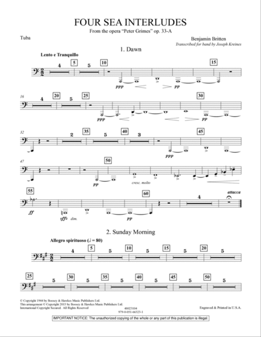 Four Sea Interludes (from the opera 