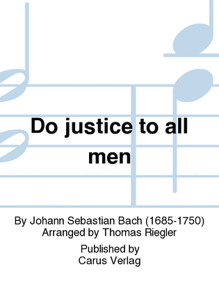 Book cover for Do justice to all men (Nur jedem das Seine)