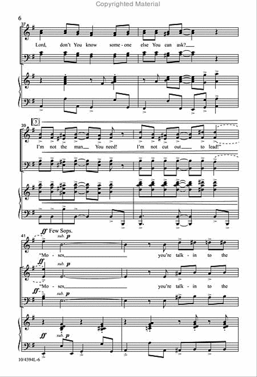 Moses 4-Part scores gallery preview page 6