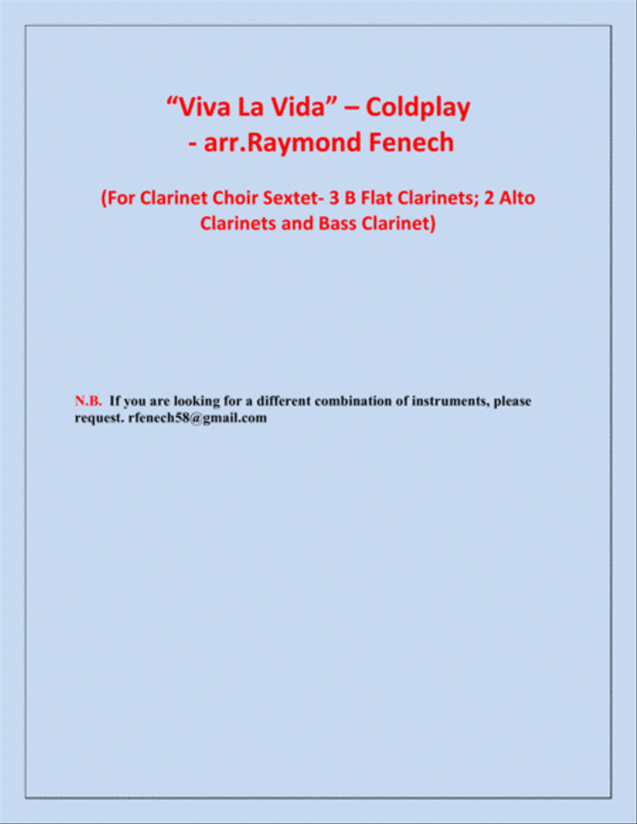 Viva La Vida Small Ensemble scores gallery preview page 3