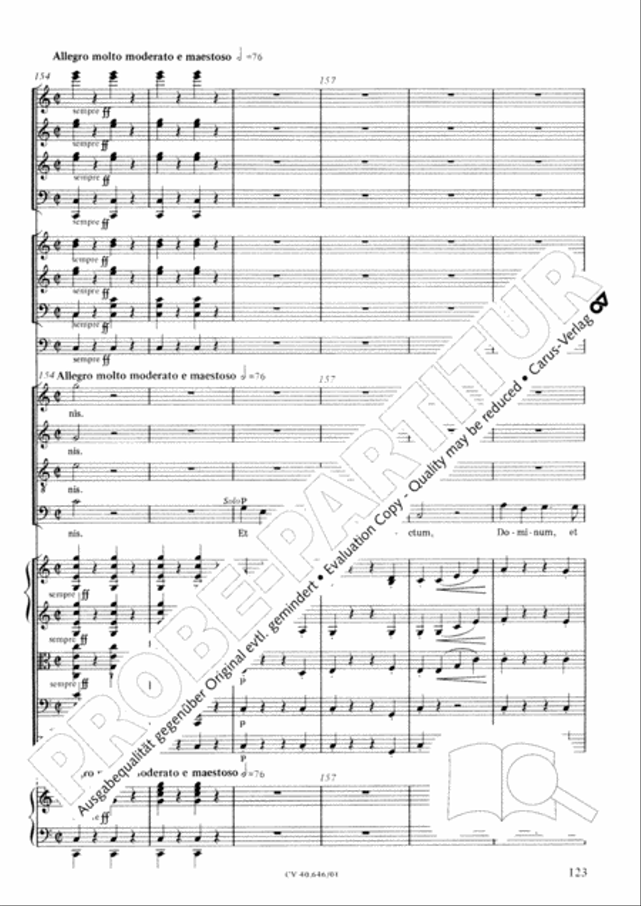 Mass in A Major (2 versions) STB scores gallery preview page 134