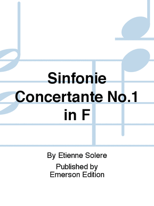 Book cover for Sinfonie Concertante No. 1 in F