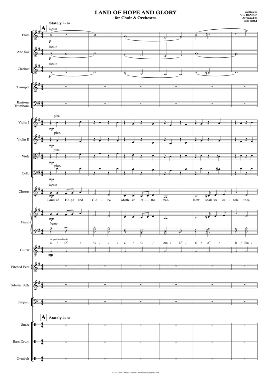 Land Of Hope And Glory - Bgt Full Orchestra scores gallery preview page 1