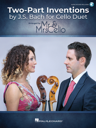 Book cover for Two-Part Inventions by J.S. Bach for Cello Duet