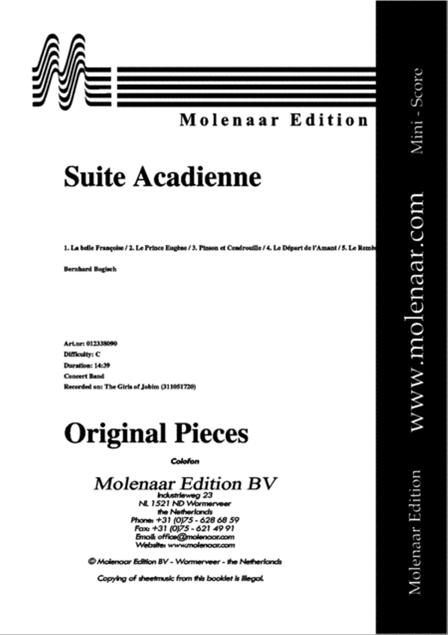 Suite Acadienne Concert Band scores gallery preview page 2