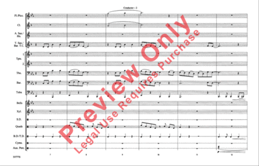 21 Guns (score only) Marching Band scores gallery preview page 3