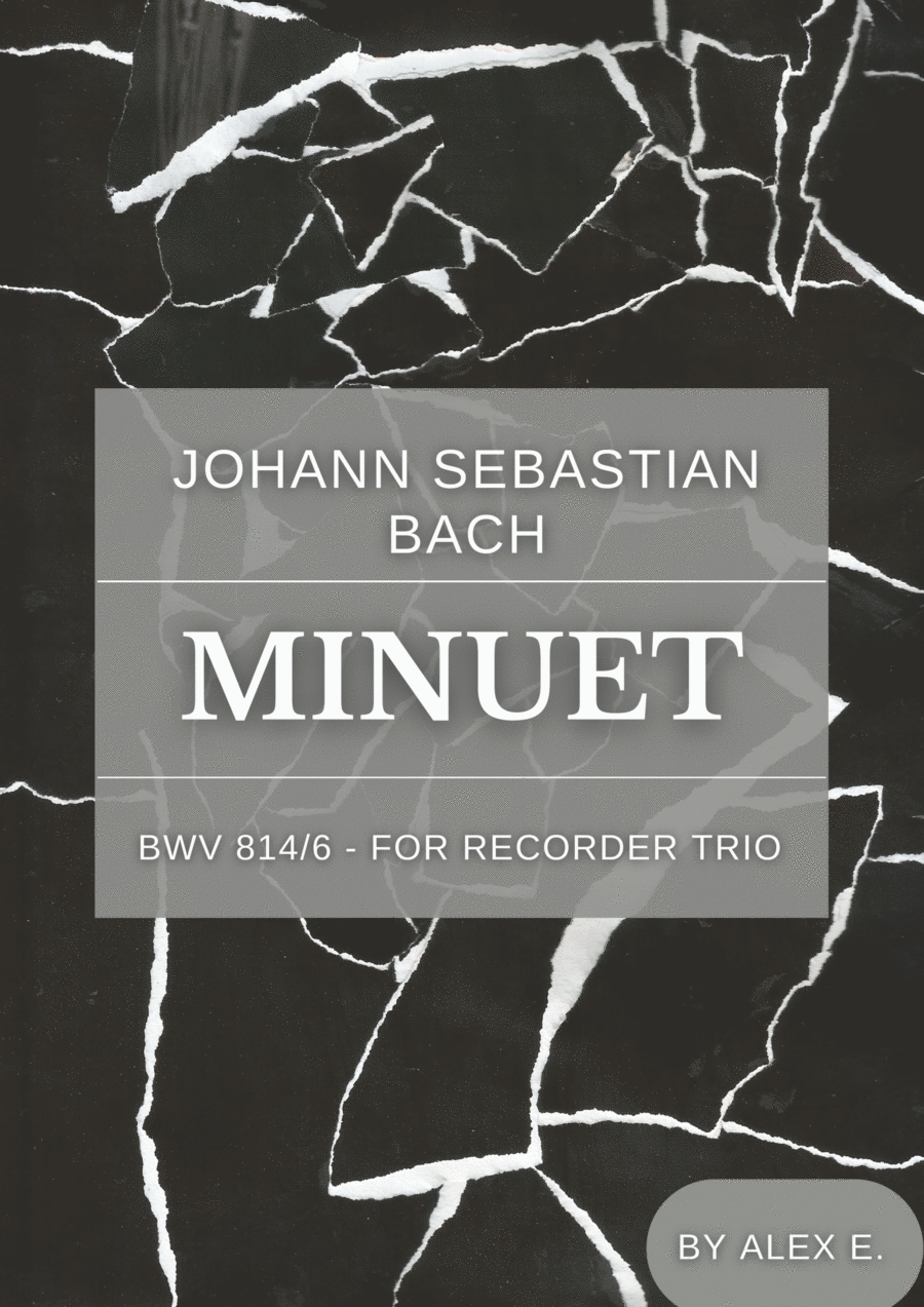 Minuet - BWV 814/6 - For Recorder Trio Chamber Music scores gallery preview page 1