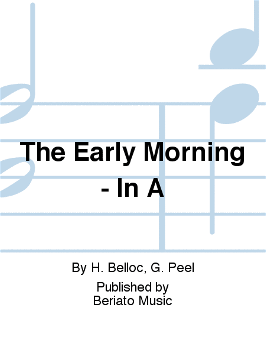 The Early Morning - In A Piano, Vocal, Guitar scores gallery preview page 1