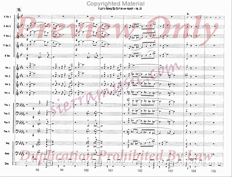 I Let A Song Go Out Of My Heart Jazz Ensemble scores gallery preview page 14
