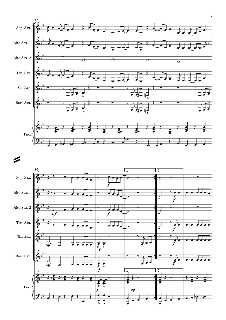 King Of The Road Woodwind Ensemble scores gallery preview page 3