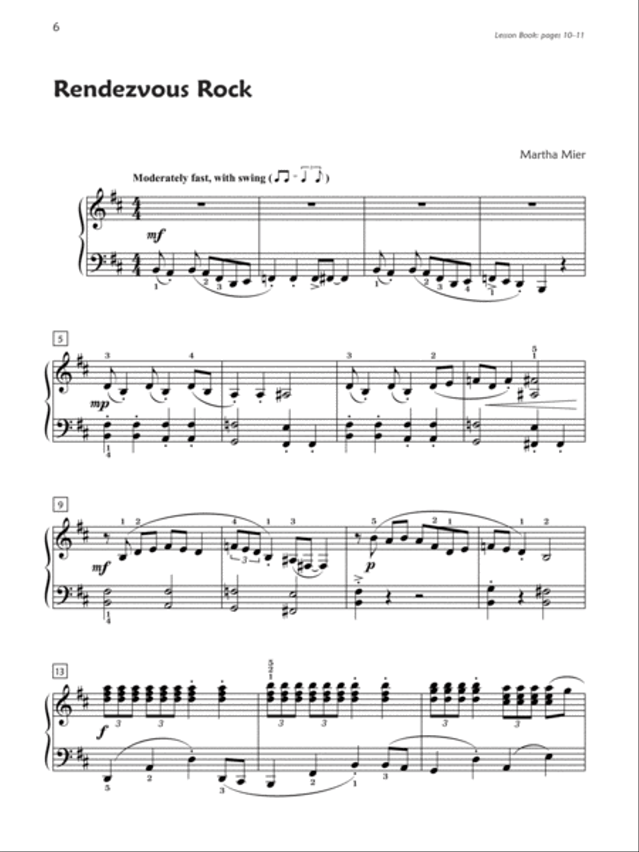 Premier Piano Course, Jazz, Rags & Blues 6 Piano Method scores gallery preview page 6