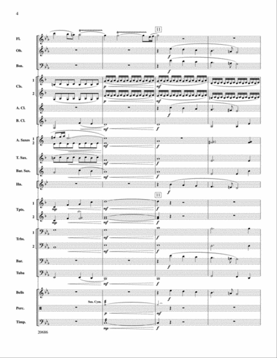 Timberline Overture Concert Band scores gallery preview page 4