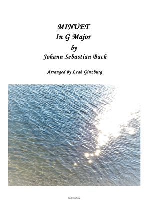 Book cover for MINUET In G Major by Johann Sebastian Bach