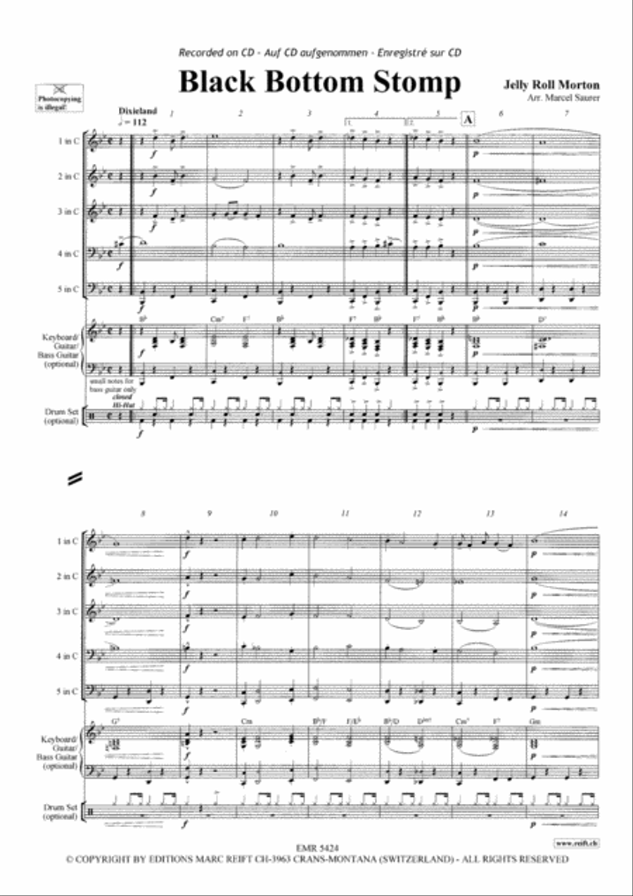 Black Bottom Stomp Woodwind Quintet scores gallery preview page 3