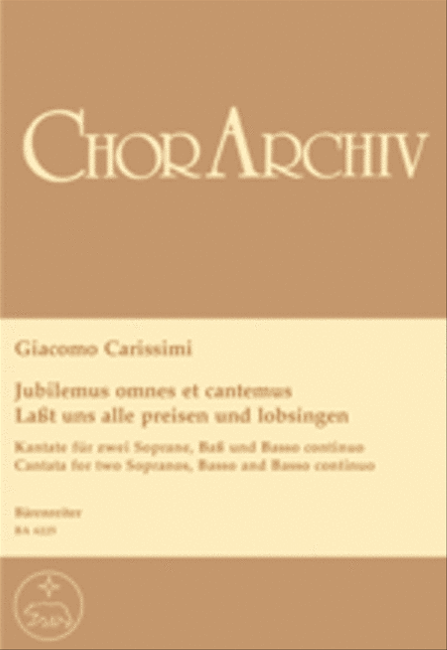 Jubilemus omnes et cantemus - Lasst uns alle preisen und lobsingen Double Bass scores gallery preview page 1