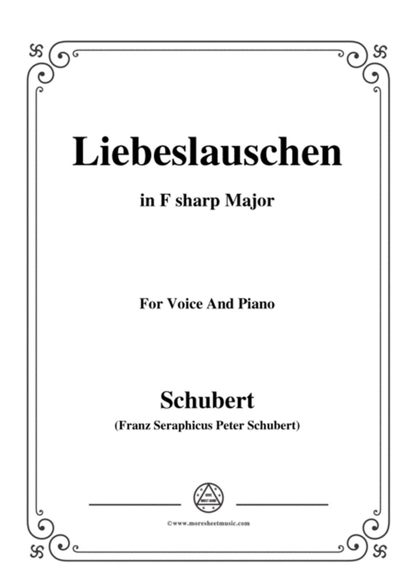 Schubert-Liebeslauschen(The Maiden's Serenade),D.698,in F sharp Major,for Voice&Piano image number null