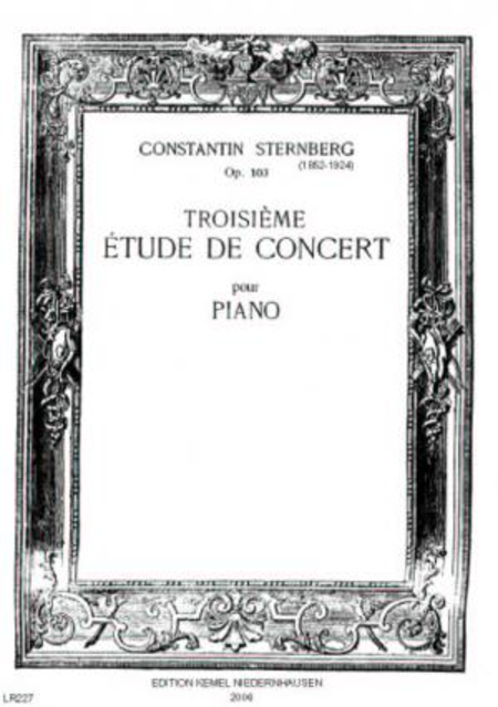 Troisieme etude de concert : pour piano, op. 103