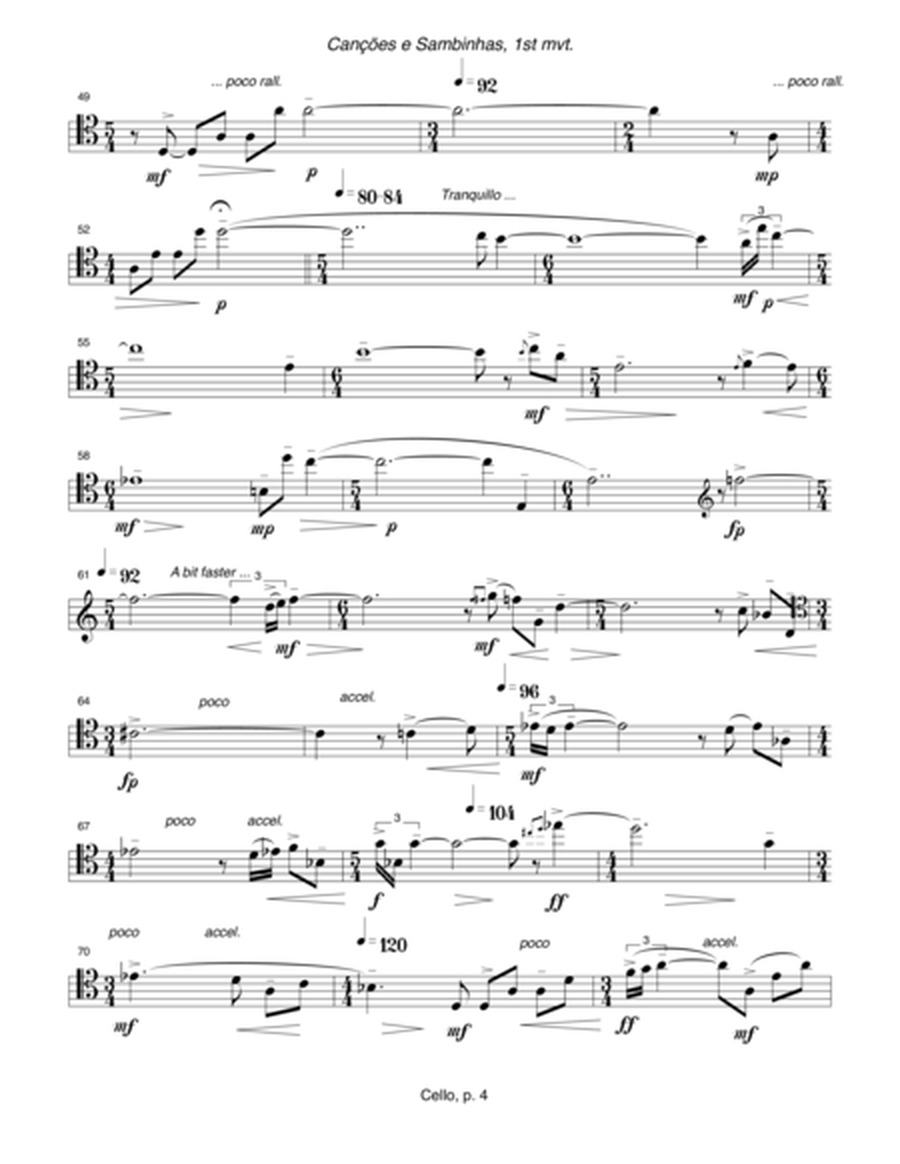 Canções e sambinhas (1996) cello part image number null