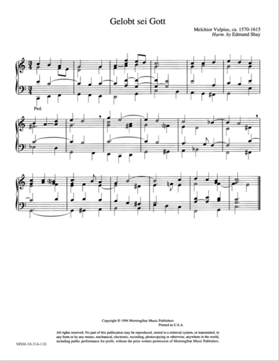 Gelobt sei Gott Organ scores gallery preview page 1