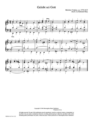 Book cover for Gelobt sei Gott (Hymn Harmonization)