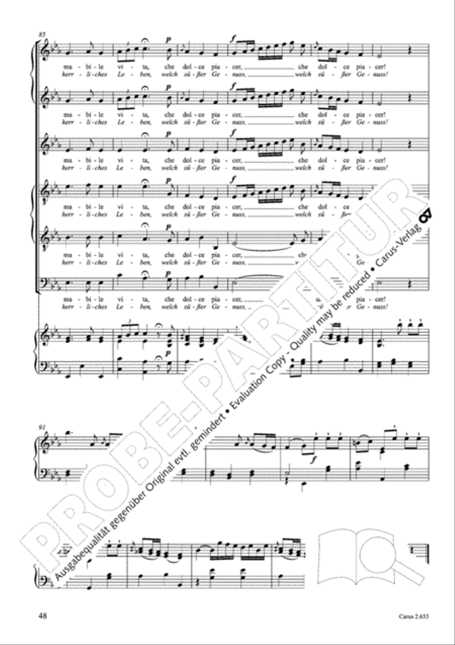 Choral collection Great Opera Choruses - Mozart * Haydn (choir & piano) Choir scores gallery preview page 59