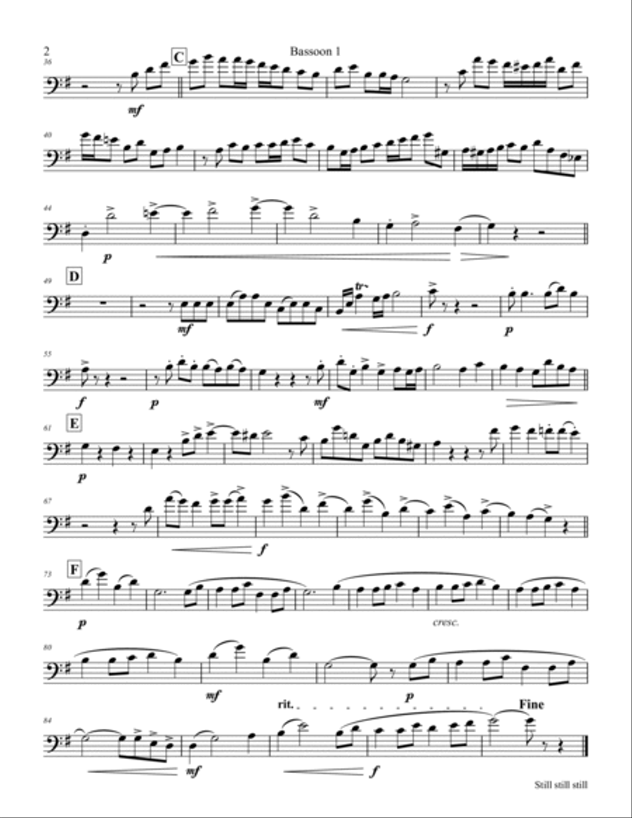 Still Still Still - Christmas song - Bassoon Trio - G Woodwind Trio scores gallery preview page 6