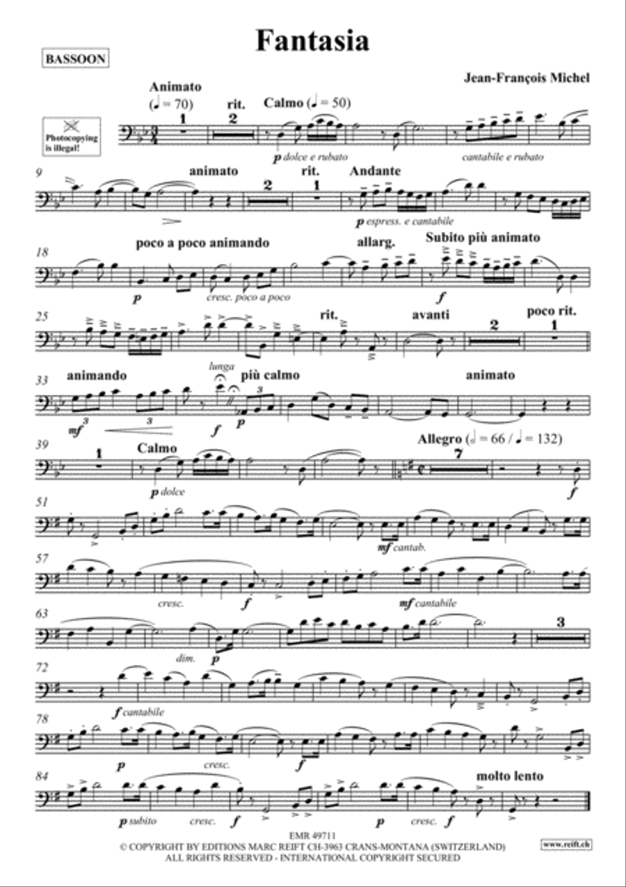 Fantasia Bassoon Solo scores gallery preview page 2