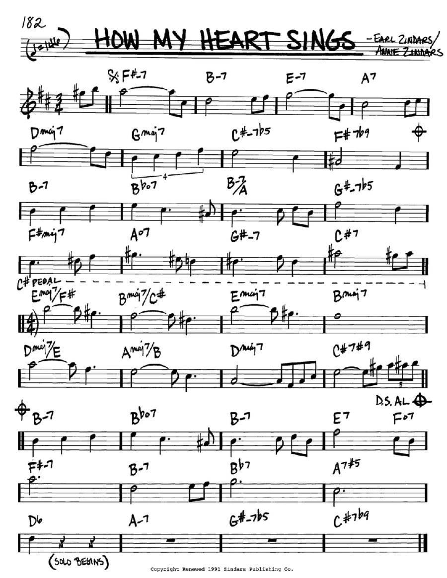 How My Heart Sings How My Heart Sings Piano scores gallery preview page 1