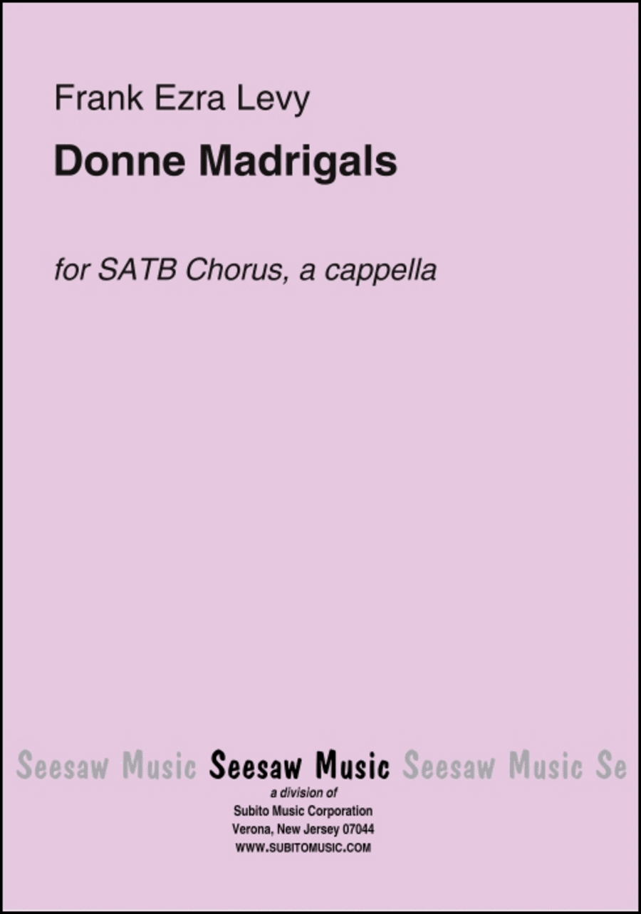 Donne Madrigals 4-Part scores gallery preview page 1