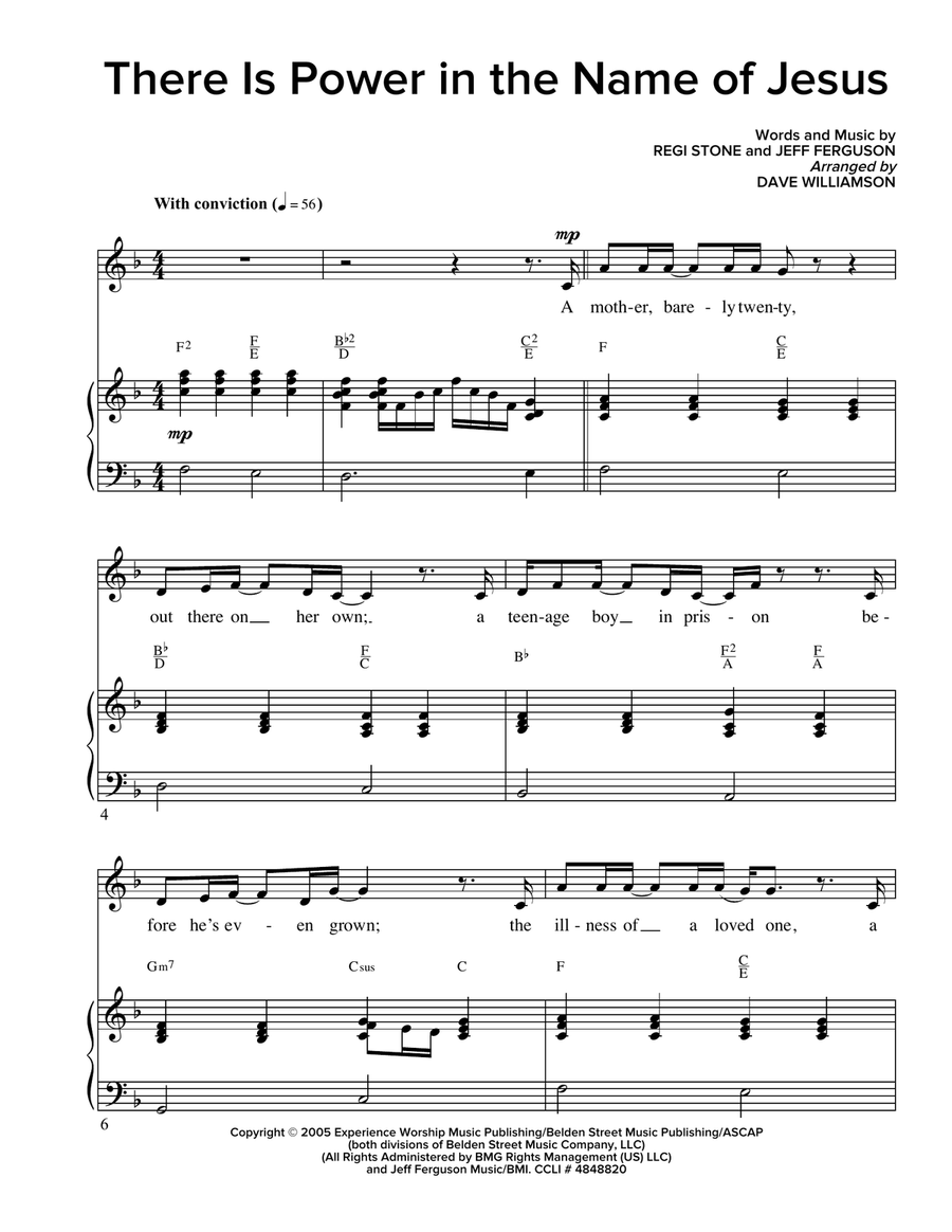 There Is Power In The Name Of Jesus Voice scores gallery preview page 1