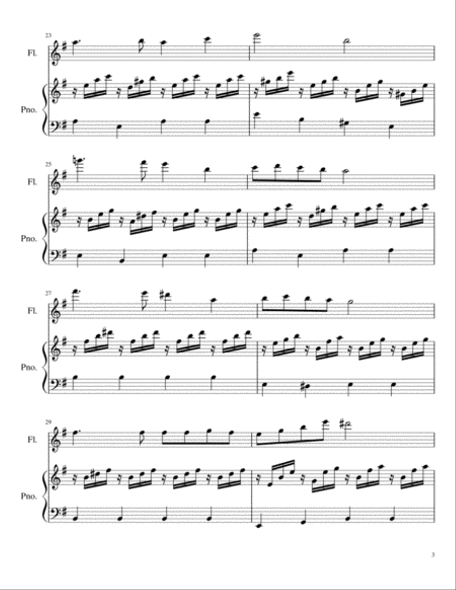 Opus 119a, Intermezzo for Flute & Piano (Score & Part) Flute Solo scores gallery preview page 6