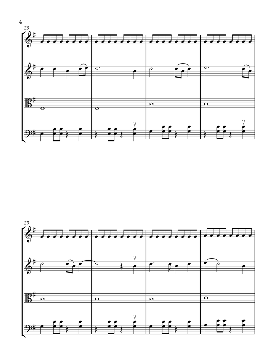 Dog Days Are Over String Quartet scores gallery preview page 4