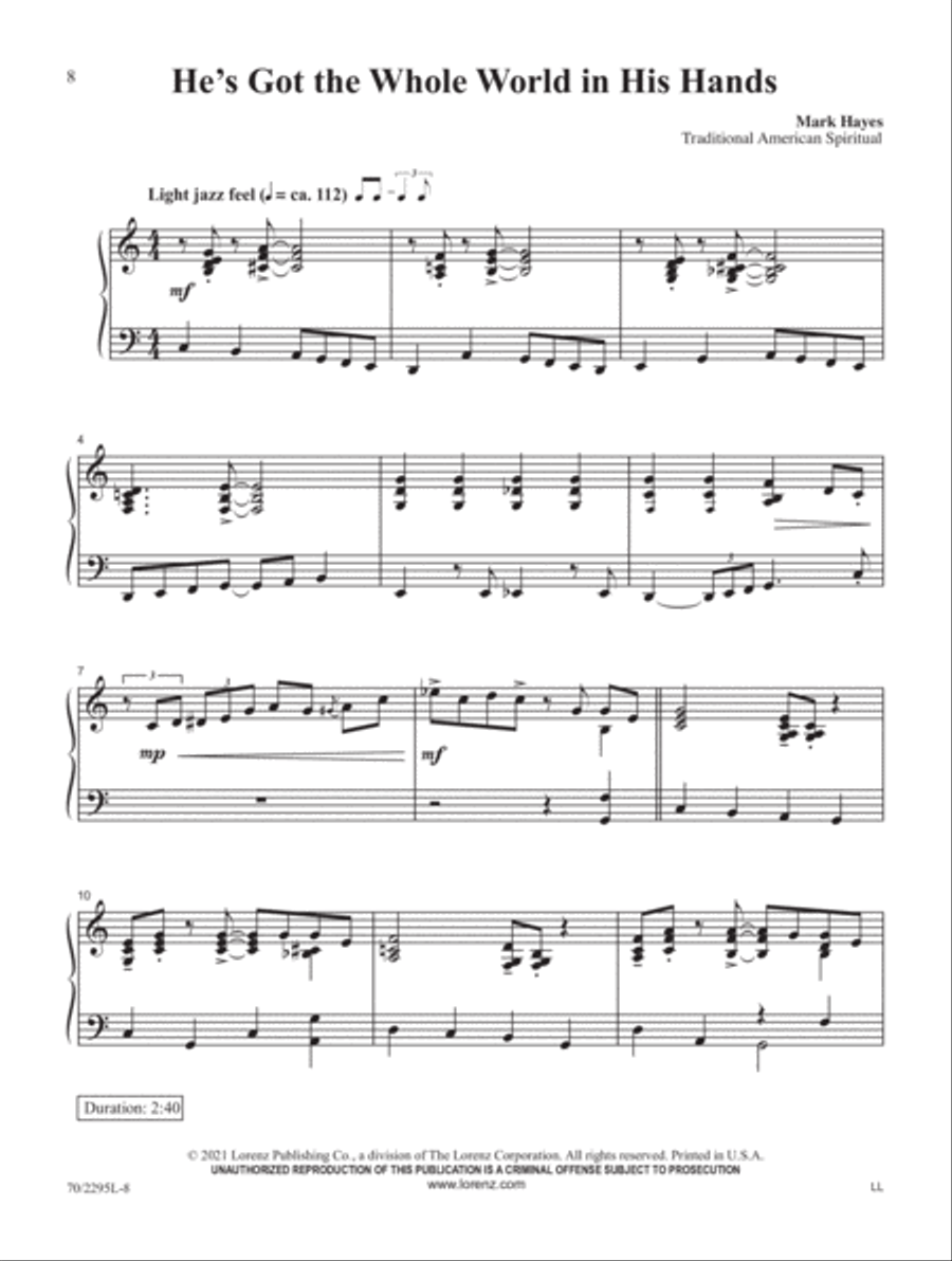 Mark Hayes: Spirituals for the Intermediate Pianist image number null