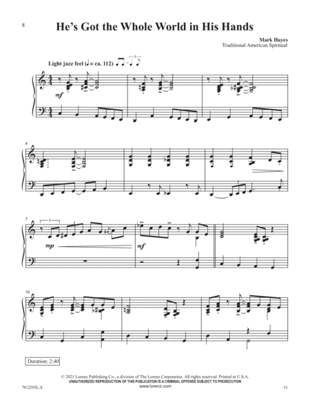 Mark Hayes: Spirituals for the Intermediate Pianist image number null
