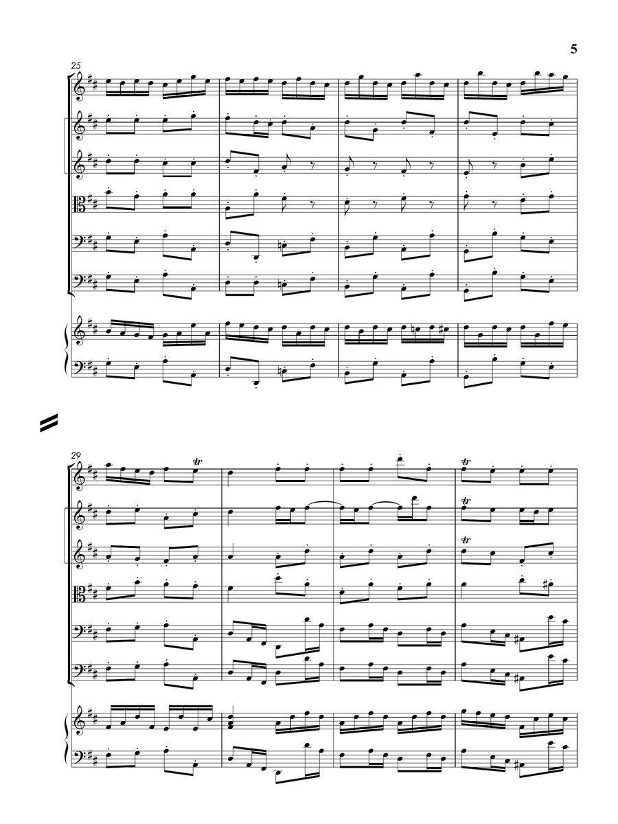 Badinerie - (from Orchestral Suite No.2 in B minor - BWV 1067 - for Traverso Flute, Strings and Cont Chamber Orchestra scores gallery preview page 6