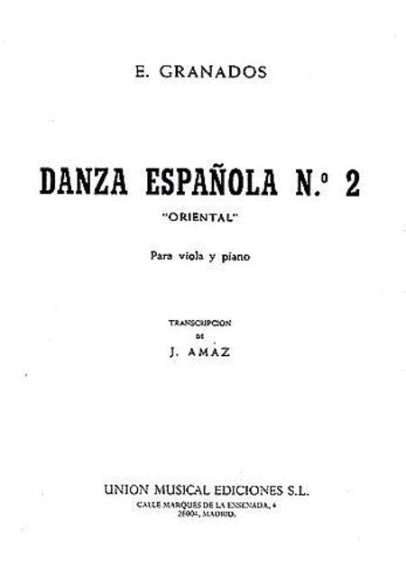 Enrique Granados: Danza Espanola No.2 - Oriental (Viola/Piano)