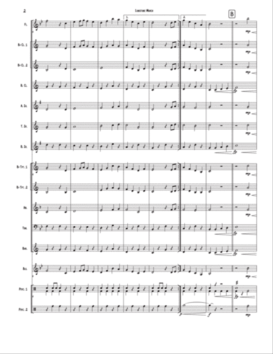 Lionstone March Concert Band scores gallery preview page 5
