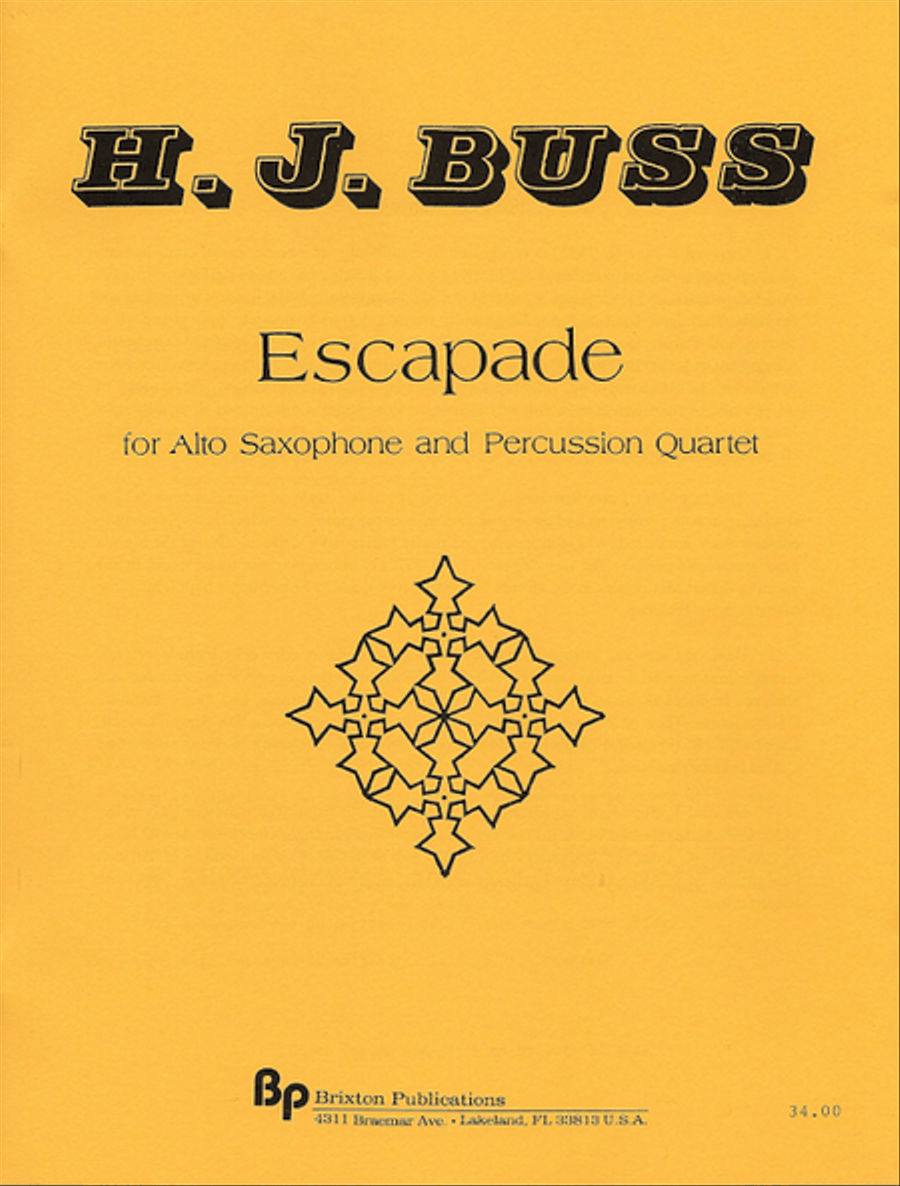 Escapade Alto Saxophone scores gallery preview page 1