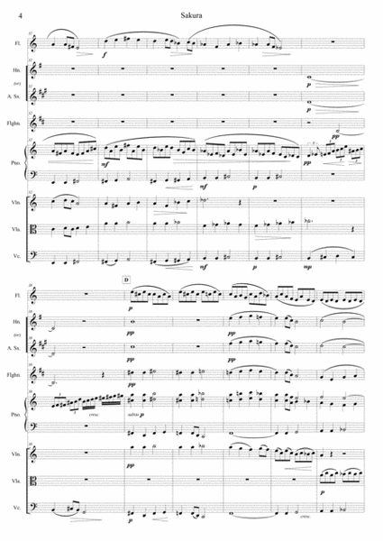 Sakura ('Cherry Blossom') - Full score with parts image number null