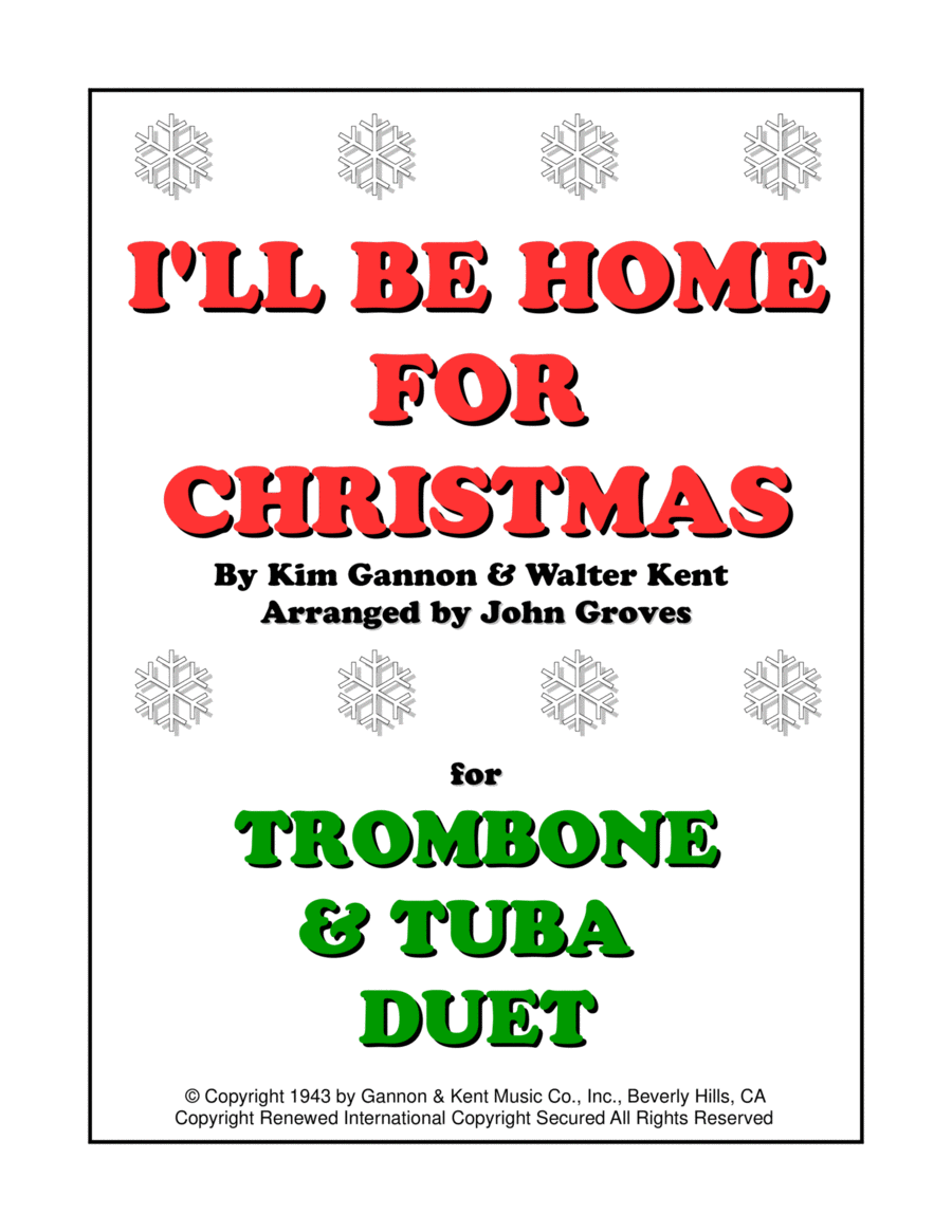 I'll Be Home For Christmas Brass Duet scores gallery preview page 1