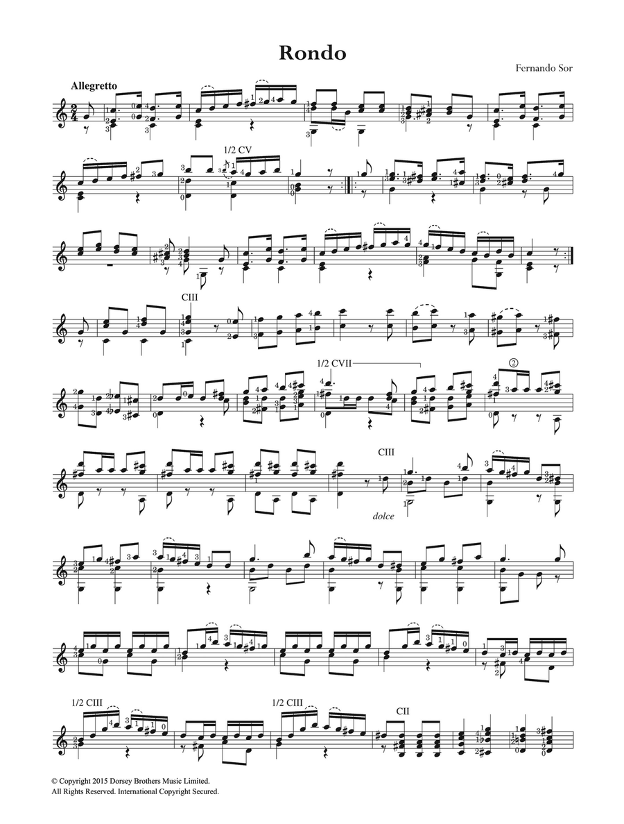 Rondo Acoustic Guitar scores gallery preview page 1