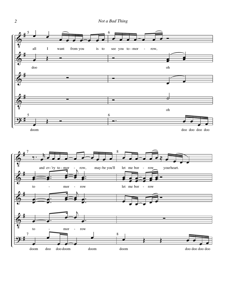 Not A Bad Thing Divisi scores gallery preview page 2