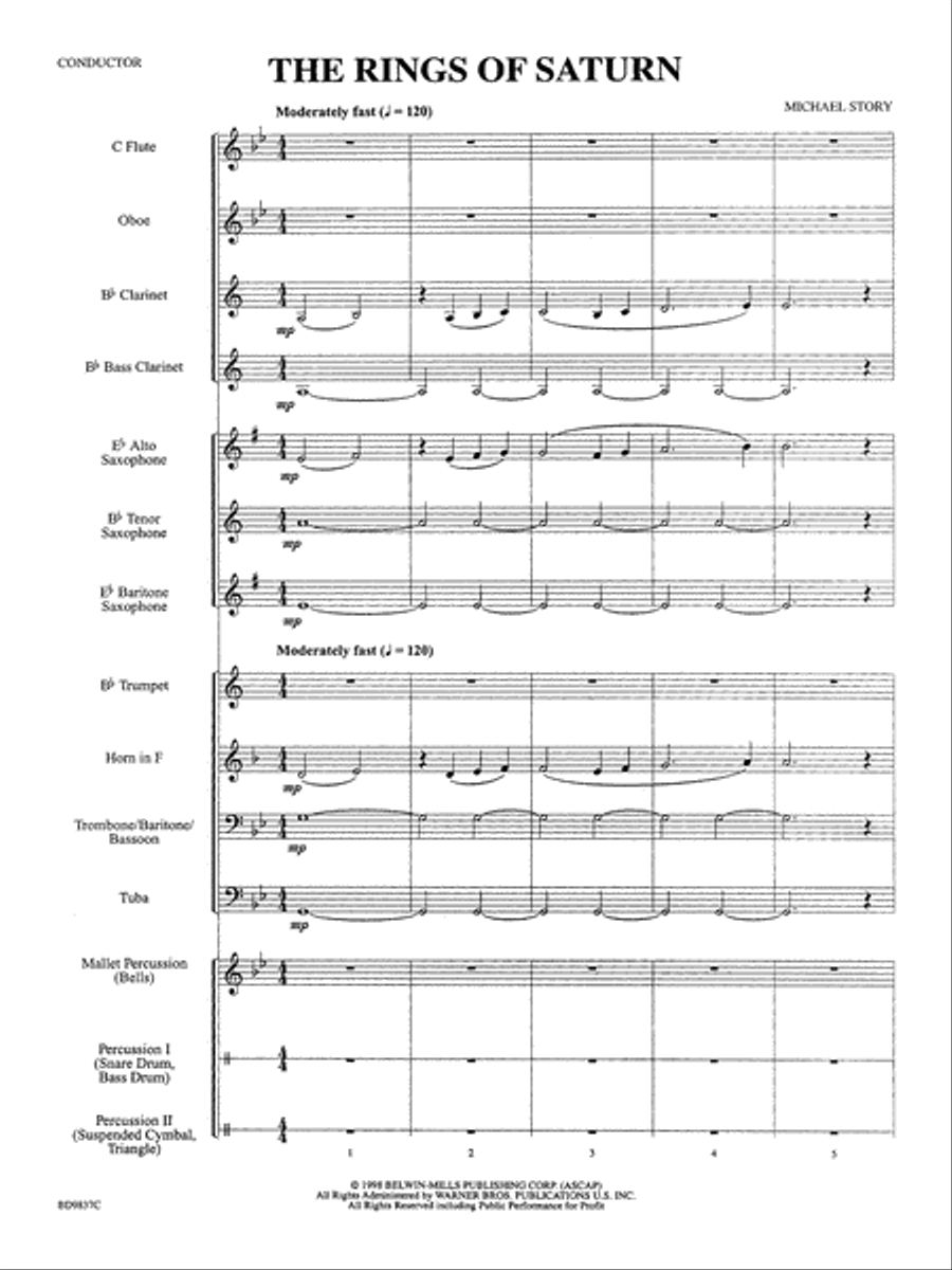 The Rings of Saturn: Score Concert Band scores gallery preview page 3