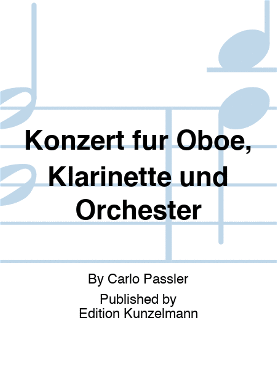 Concerto for oboe, clarinet and orchestra Clarinet scores gallery preview page 1