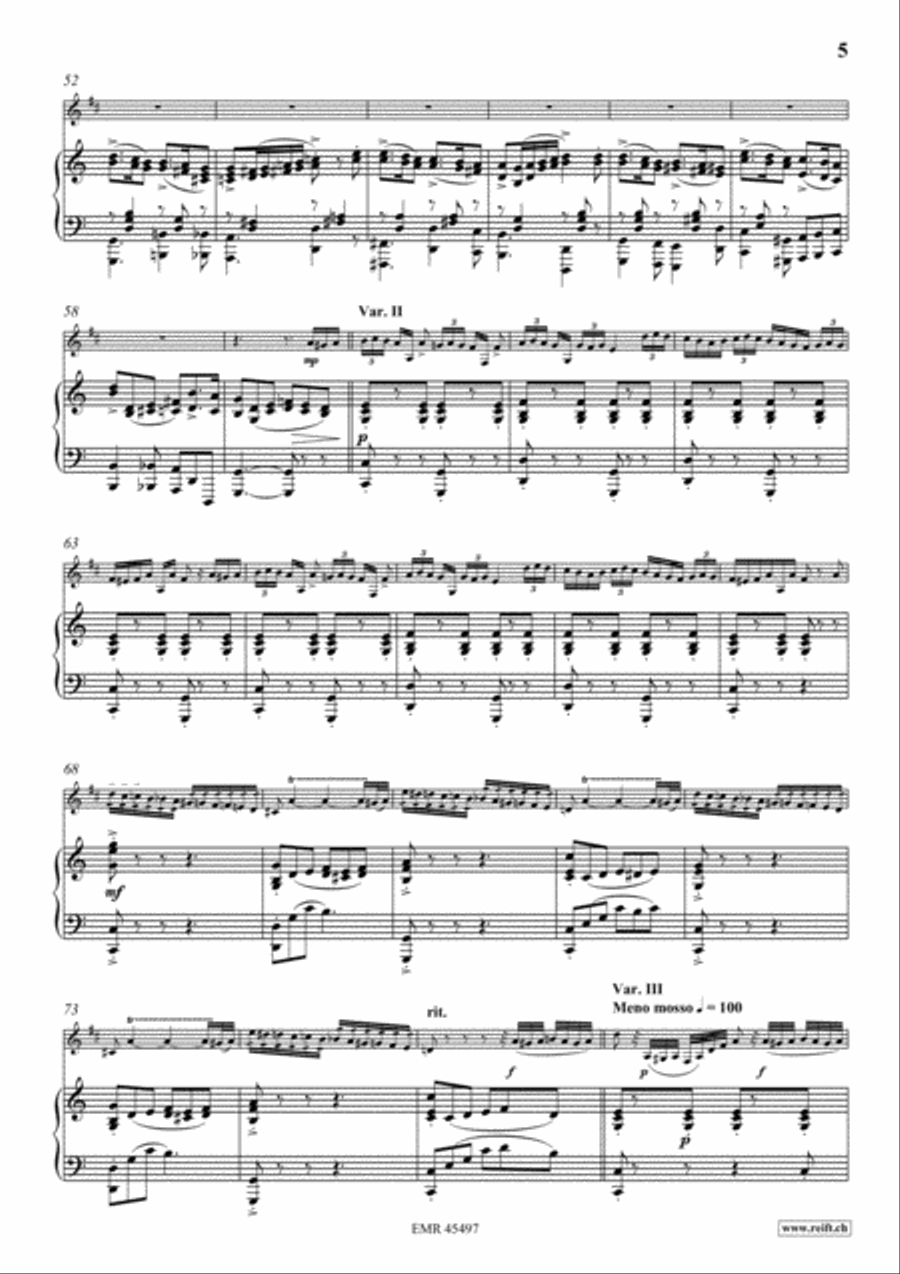 The Carnival Of Venice Bass Clarinet scores gallery preview page 6