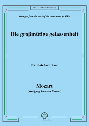 Mozart-Die groβmütige gelassenheit,for Flute and Piano