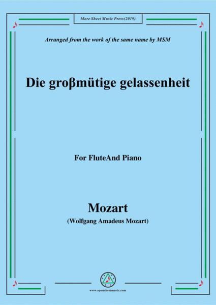 Mozart-Die groβmütige gelassenheit,for Flute and Piano image number null