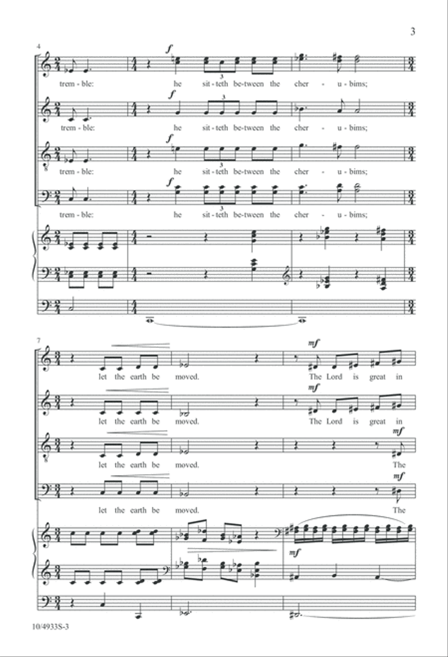 The Lord Reigneth The Lord Reigneth 4-Part scores gallery preview page 3
