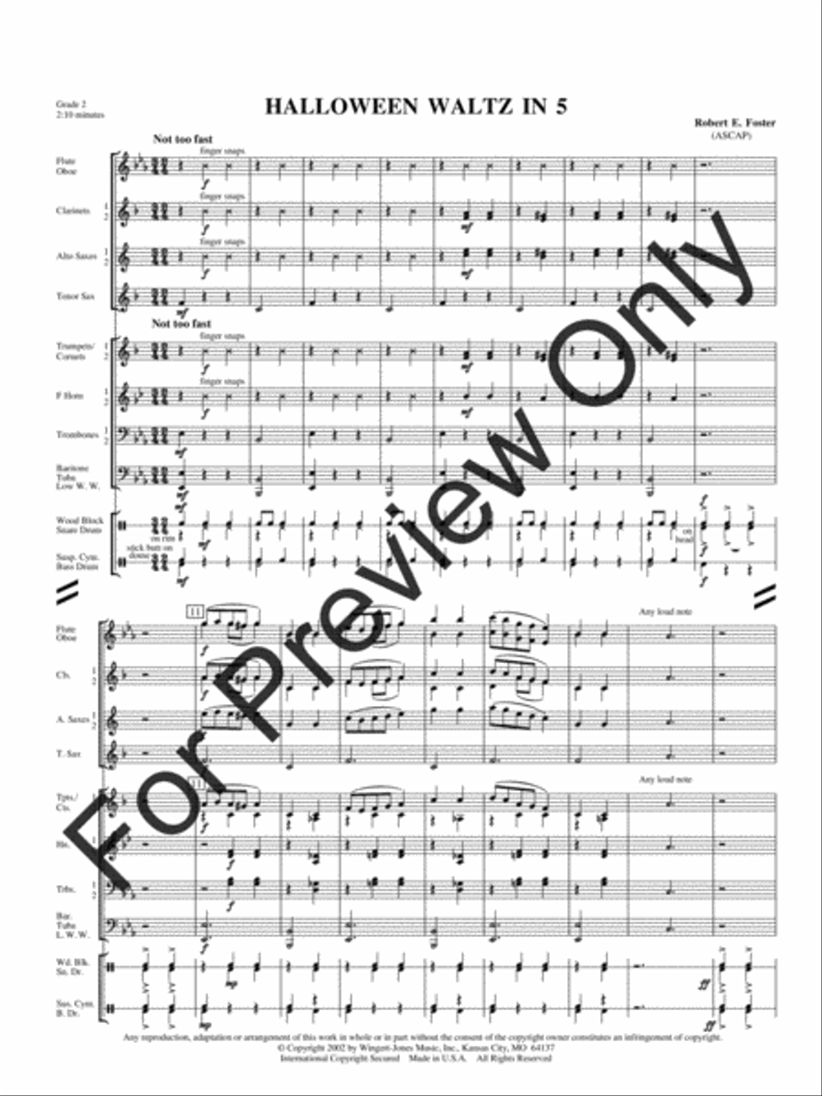 Halloween Waltz In Five (Score) Concert Band scores gallery preview page 4